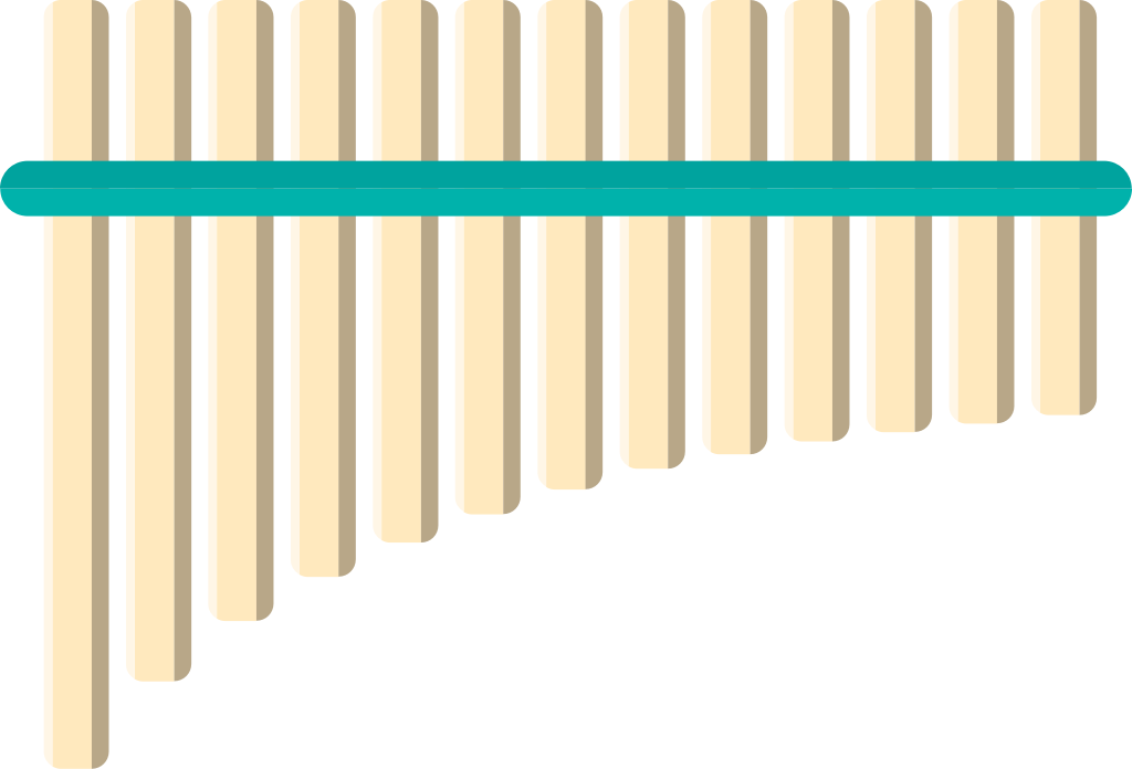 Music instrument flute vector