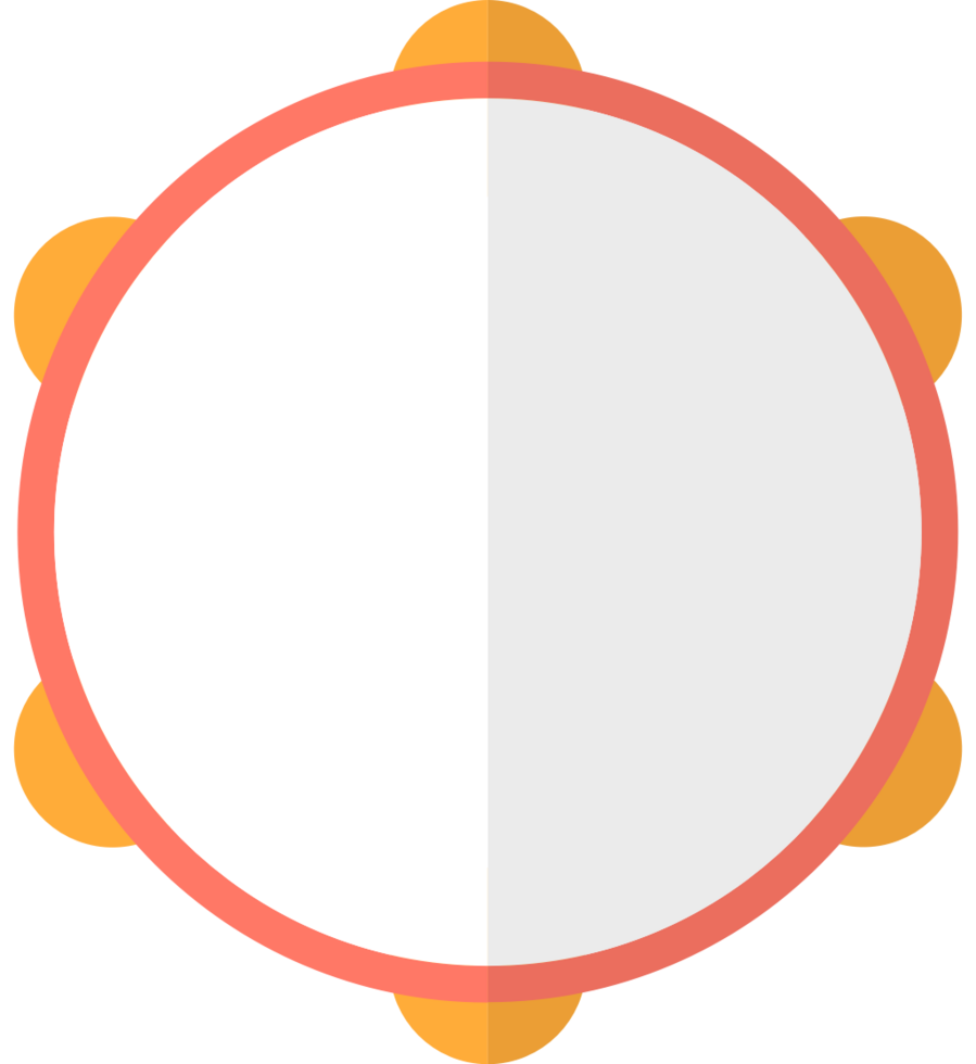 Music instrument tambourine vector