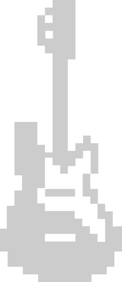 Music pixelated icon guitar vector