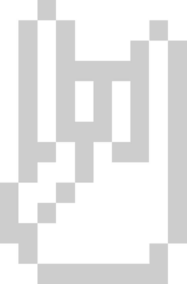 Music pixelated icon metal  vector