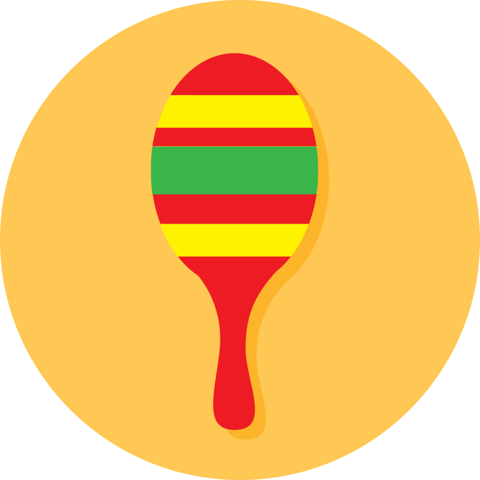 Music instrument icon maraca vector