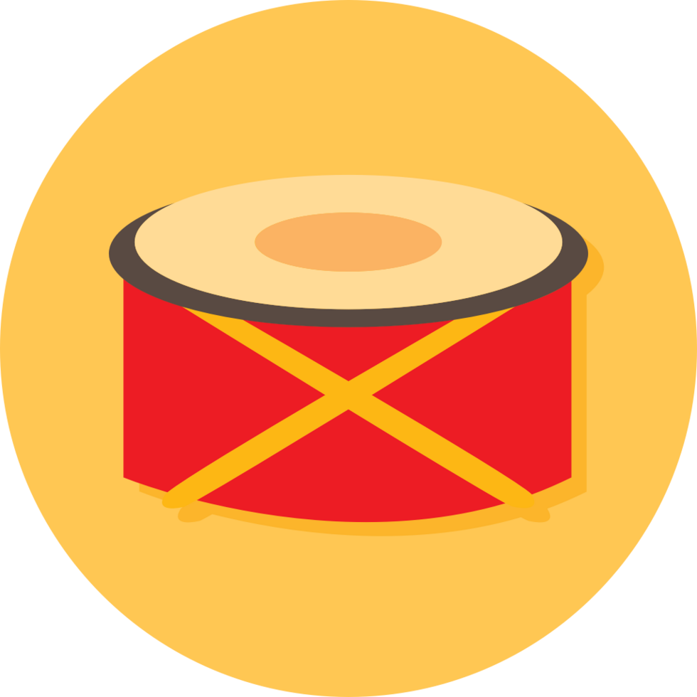 Music instrument icon drum vector