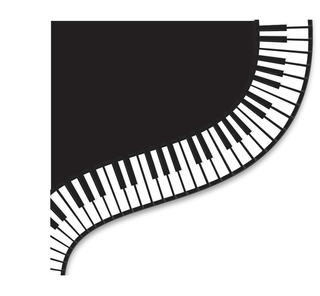 Wavy piano background vector