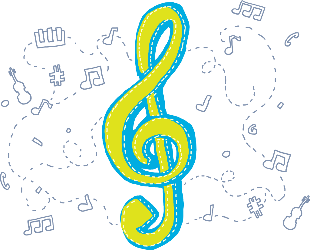 Violin key note vector