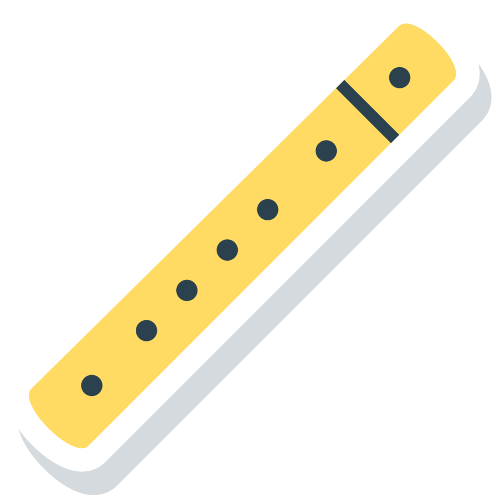 Music instrument icon flute vector