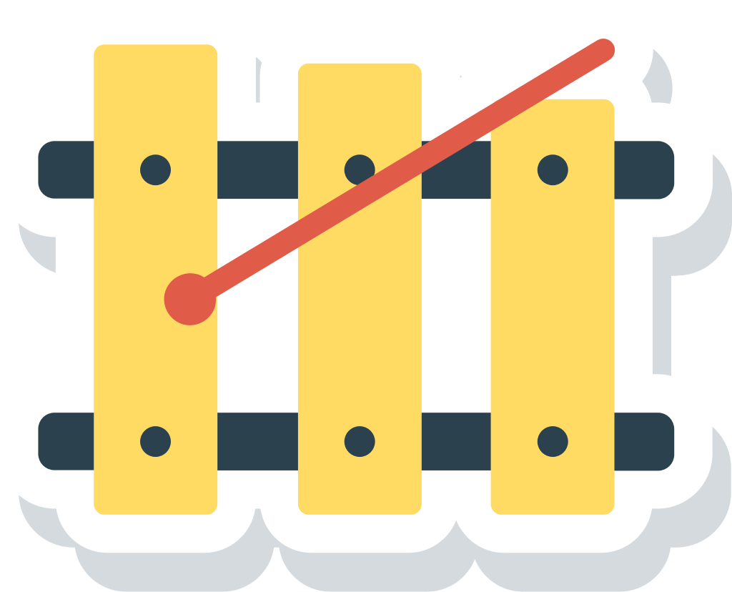 Music instrument icon xylophone vector