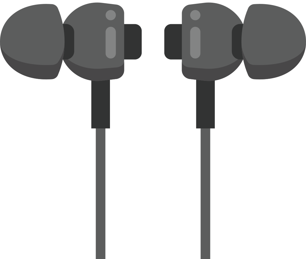 Music earphone vector