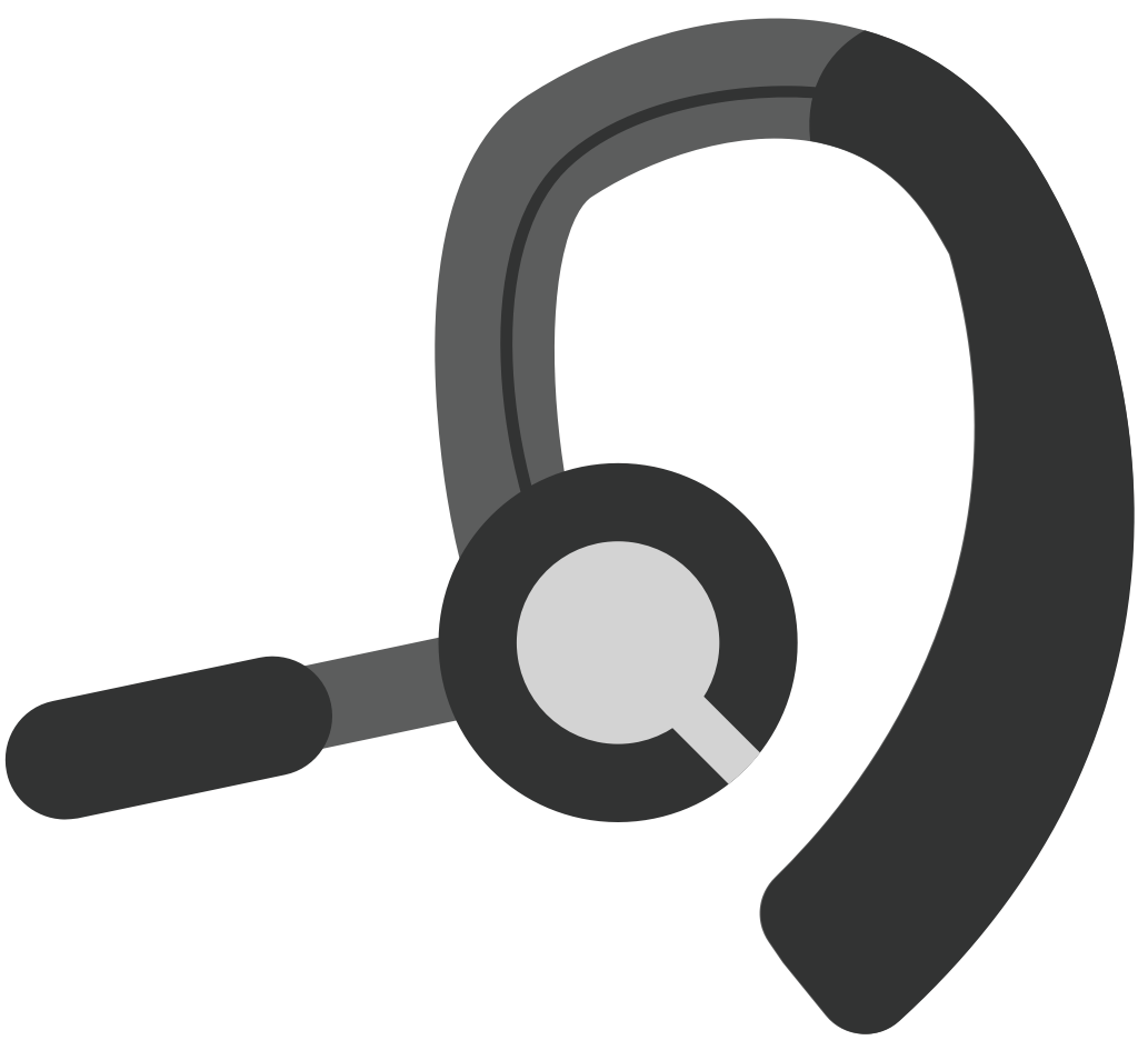 Music bluetooth earphone vector