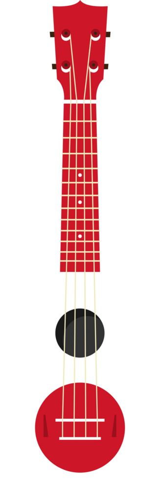 Ukulele flag theme japan vector