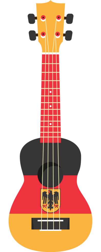 tema de la bandera del ukelele alemán vector