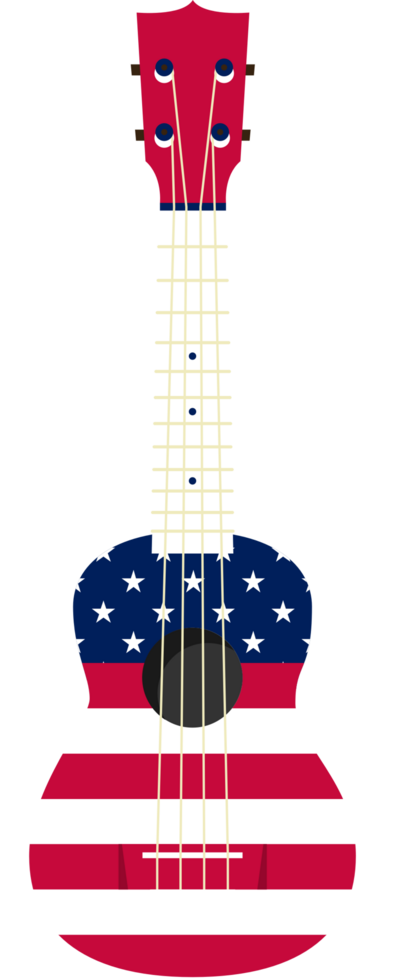 Ukulele flag theme USA vector