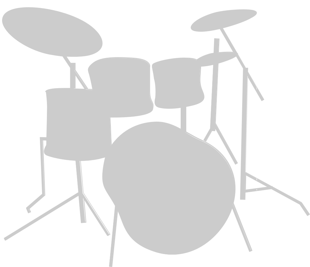 Music instrument drum set vector