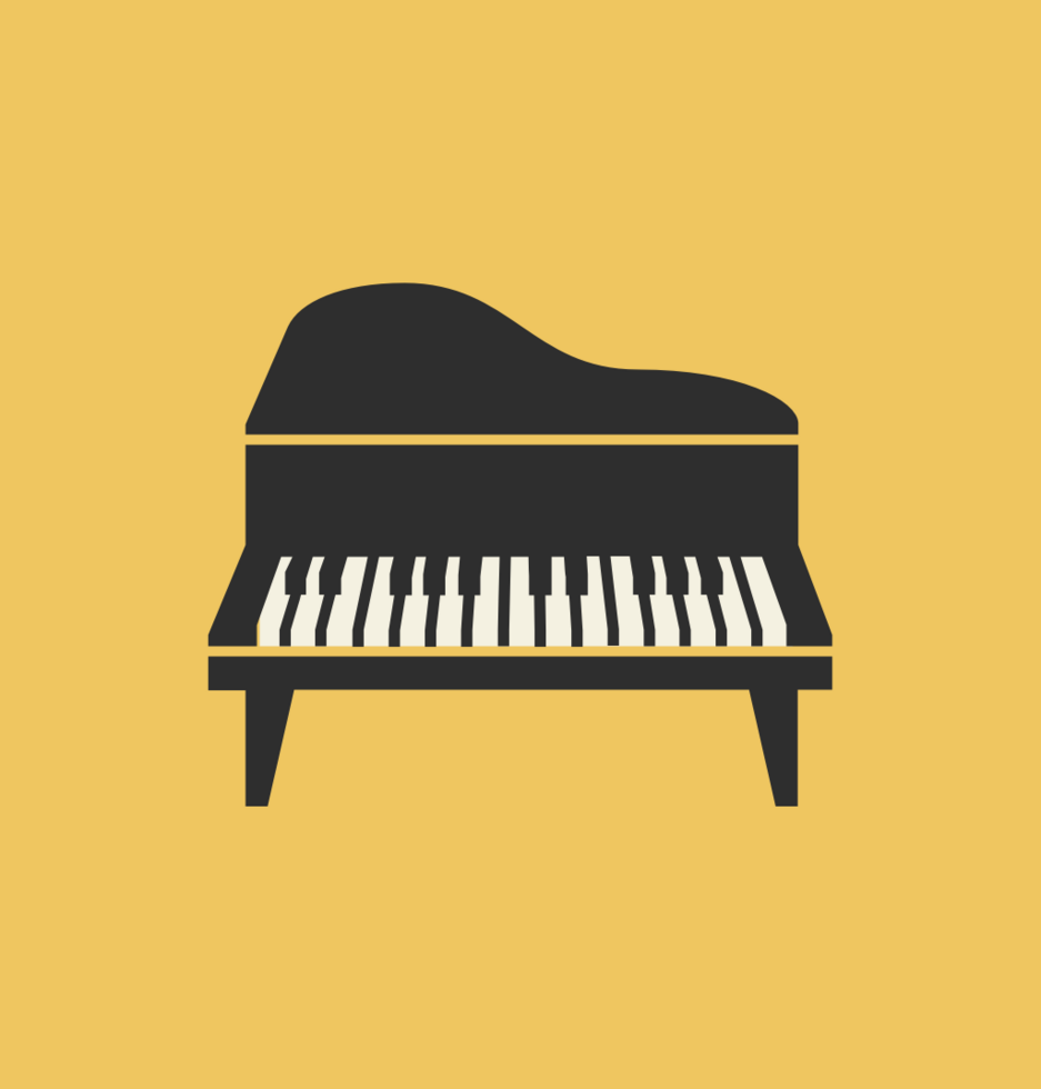 Music instrument grand piano vector