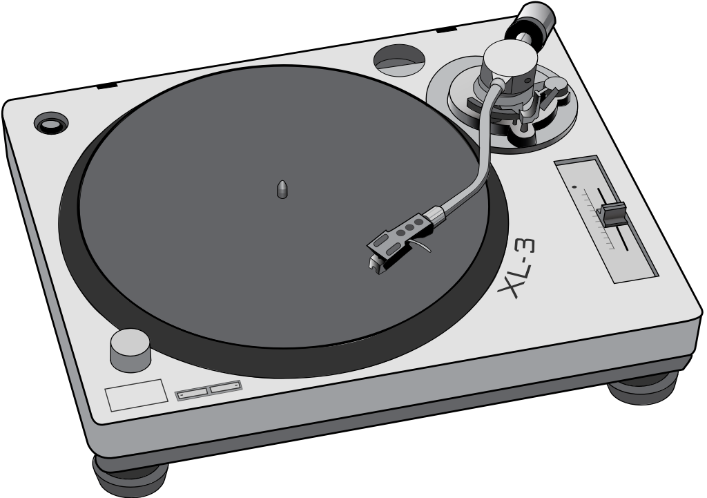 Dj turntable  vector