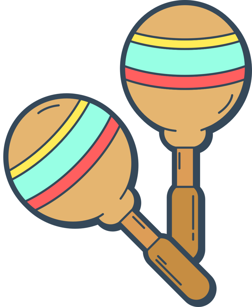 instrumento musical maracas vector