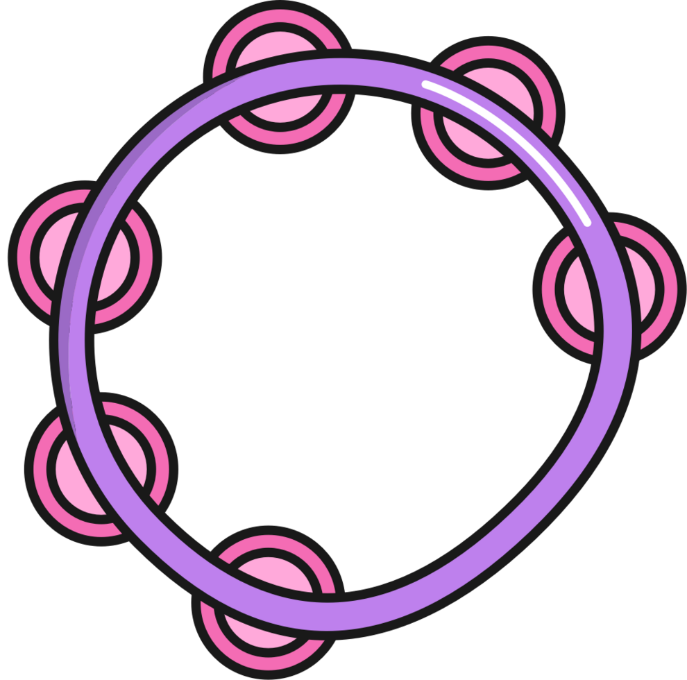 Percussion instrument tambourine vector