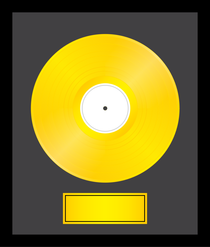 Gold record vector