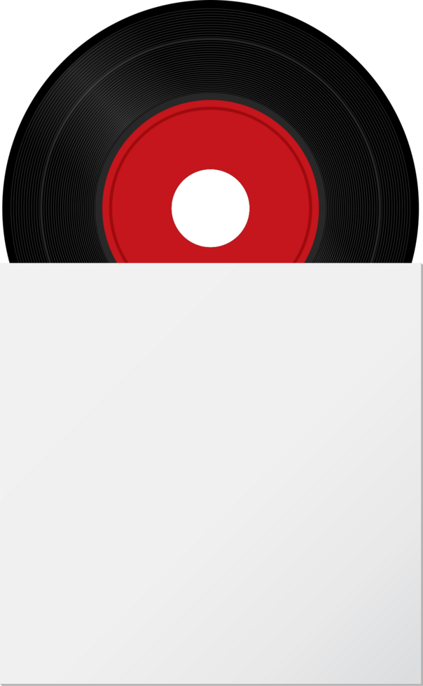 Vinyl record disc with cover vector
