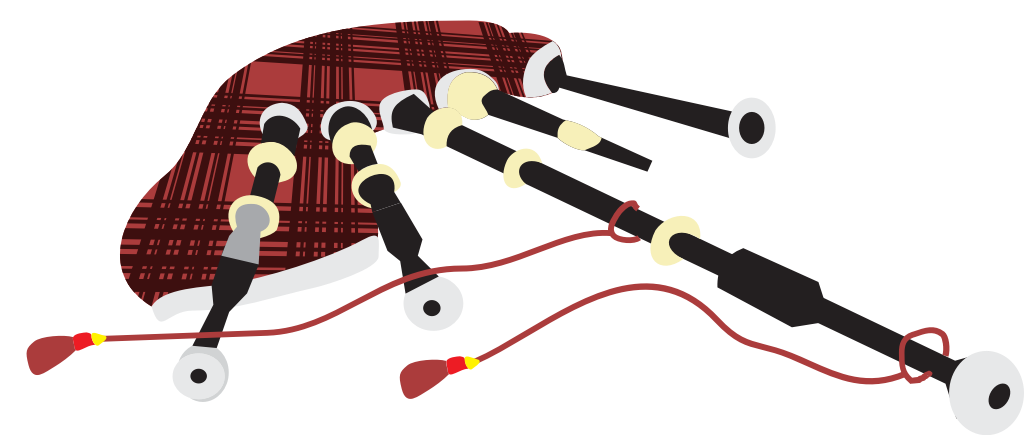 Bagpipes scotland vector