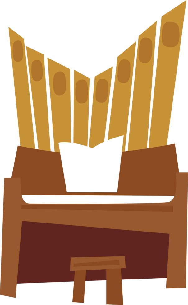 Pipe organ vector