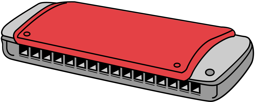Music instrument harmonica vector