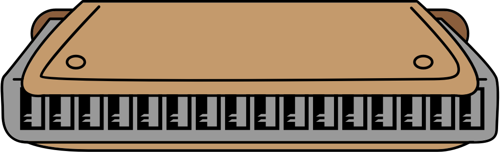 Music instrument harmonica vector