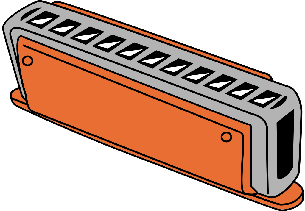 Music instrument harmonica vector