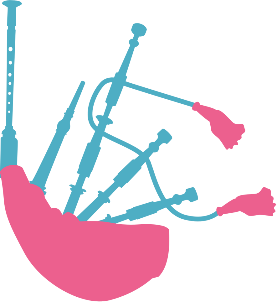 Music instrument bagpipes vector