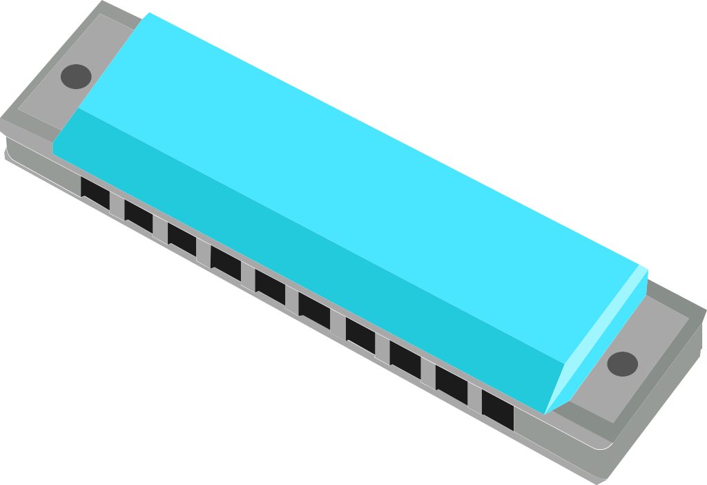 Music instrument harmonica vector