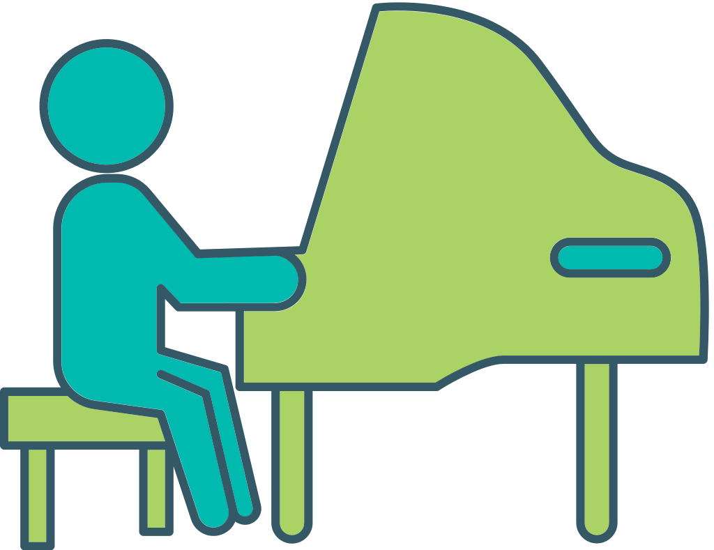Musician classic grand pianp vector