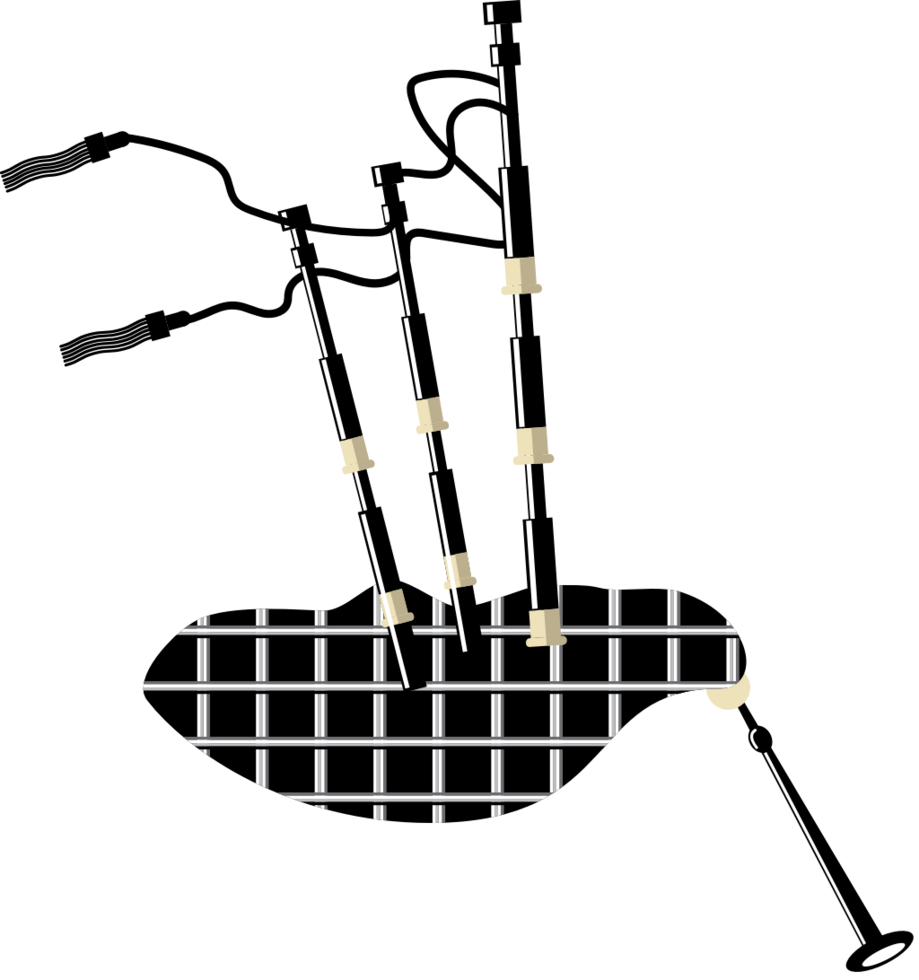 Music instrument bagpipes vector