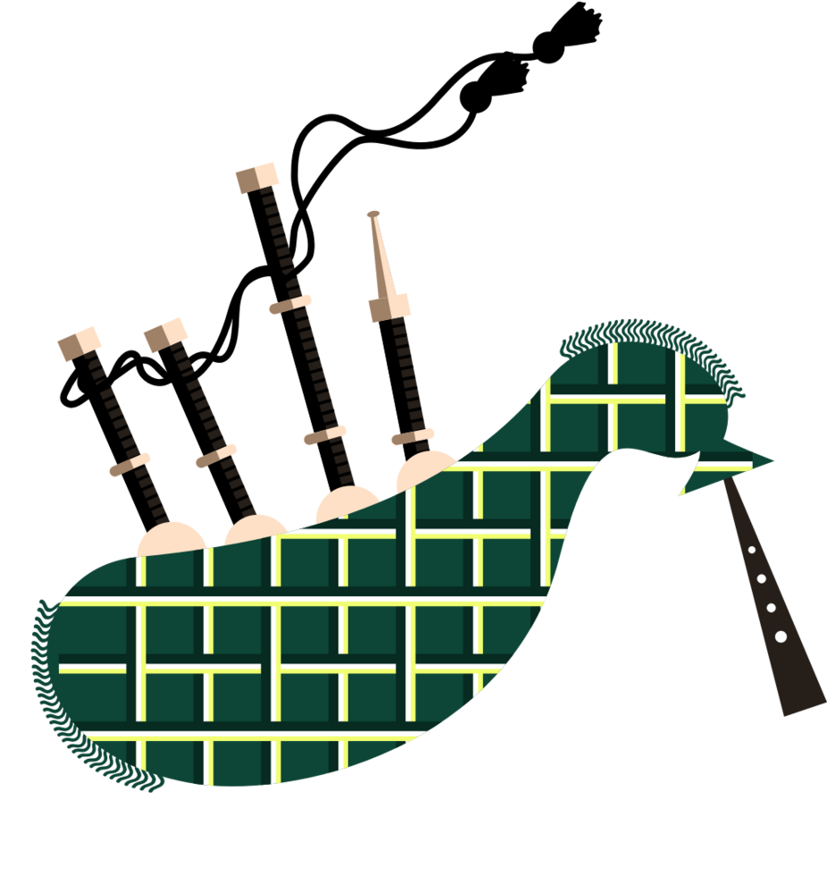 Music instrument bagpipes vector