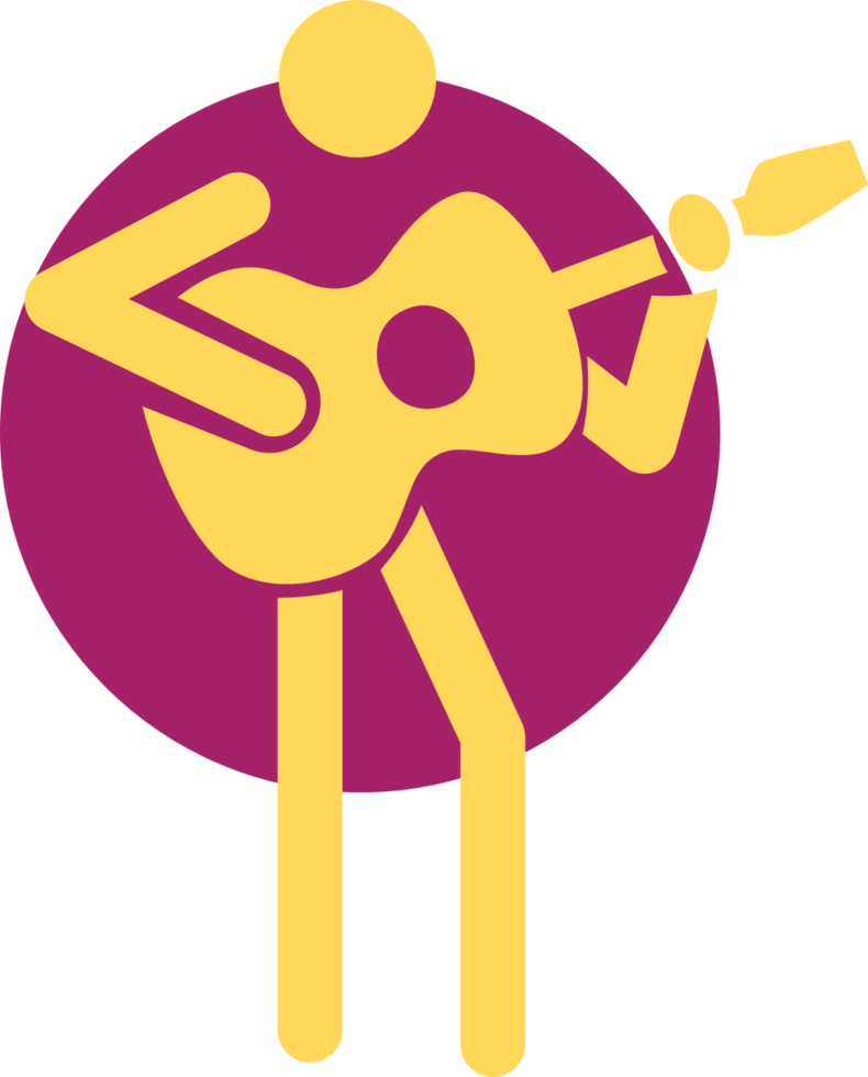 Musician icon guitarist vector