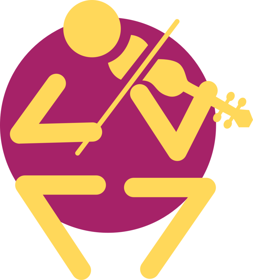 Musician icon violin vector