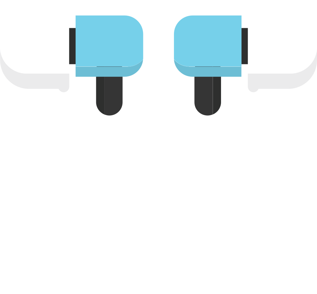 Music equipment earphone vector