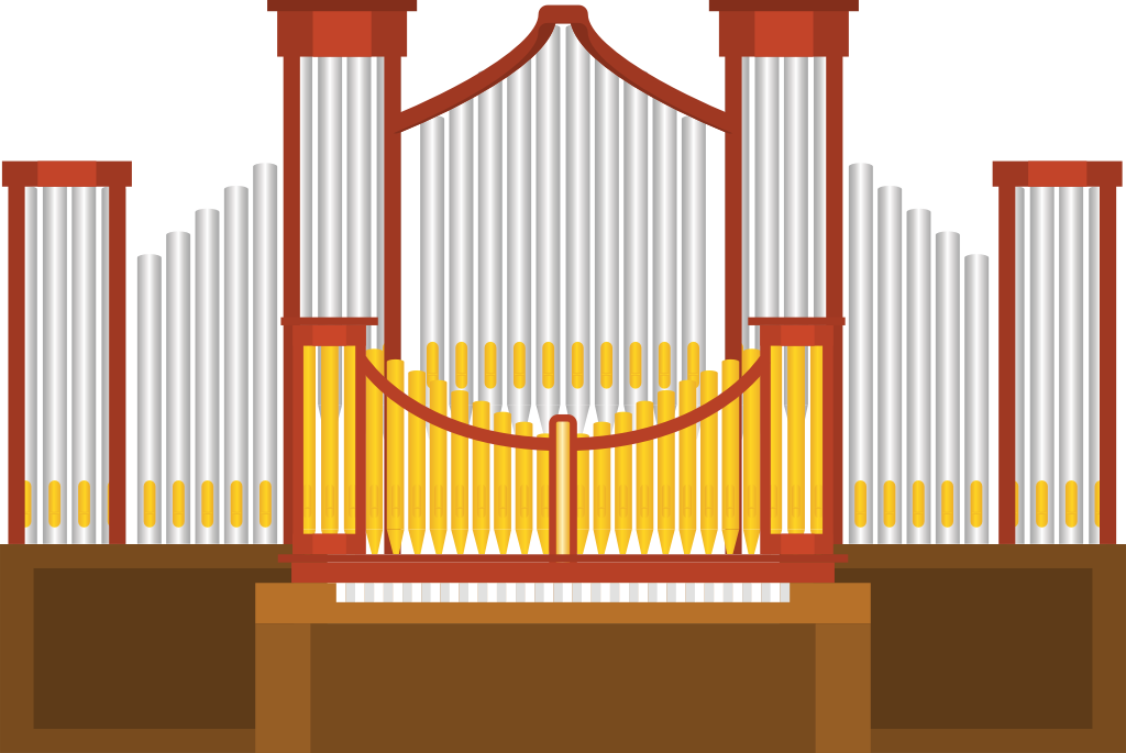 Big pipe organ vector