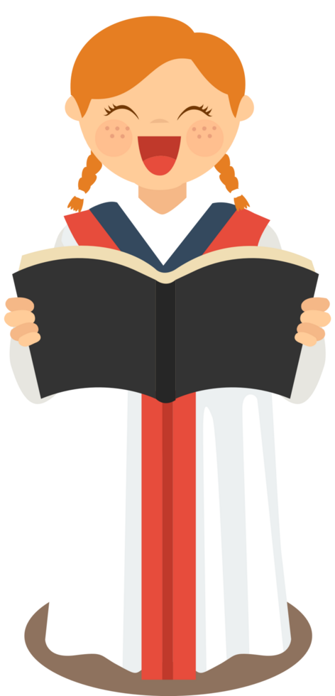 Choir girl vector