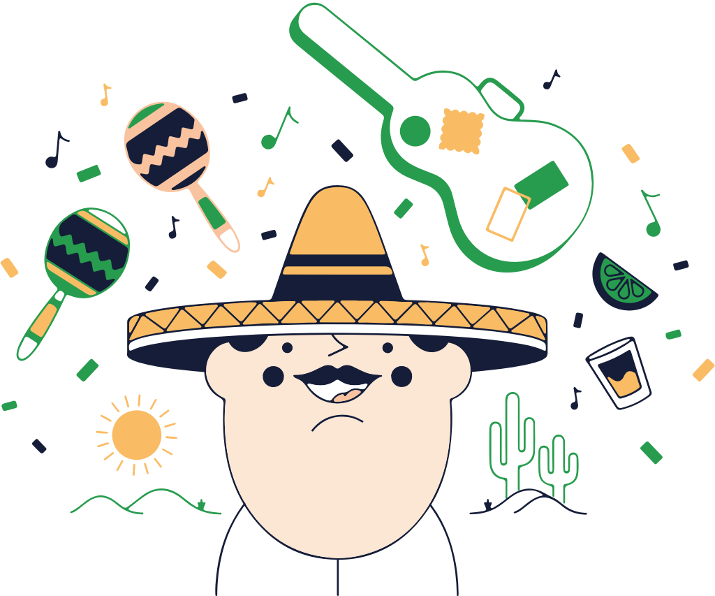 Mariachi musician vector
