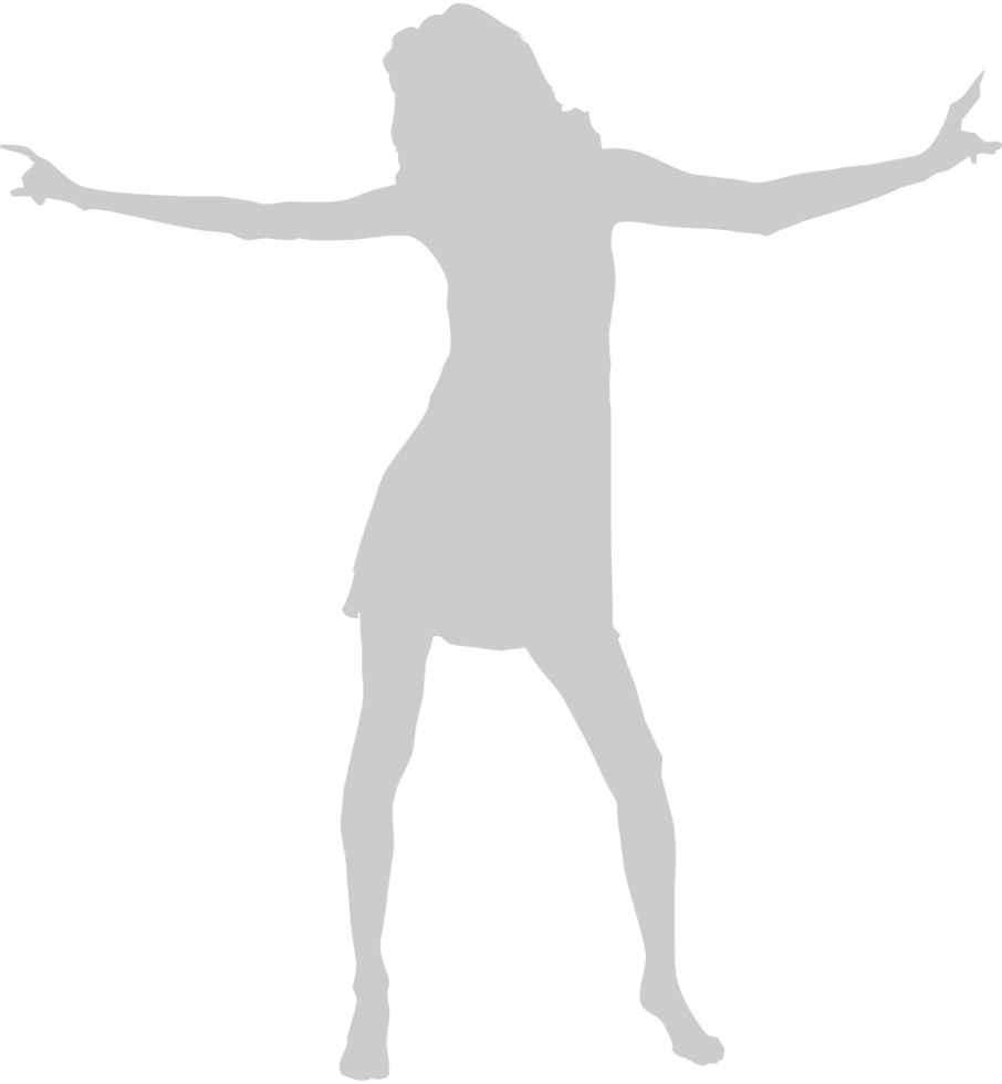 Dancing girl vector