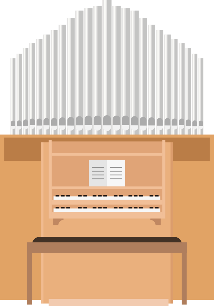 Pipe organ vector