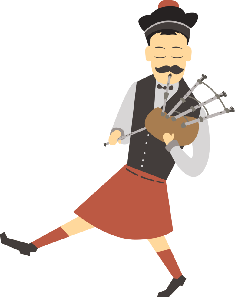 Bagpipes musician vector