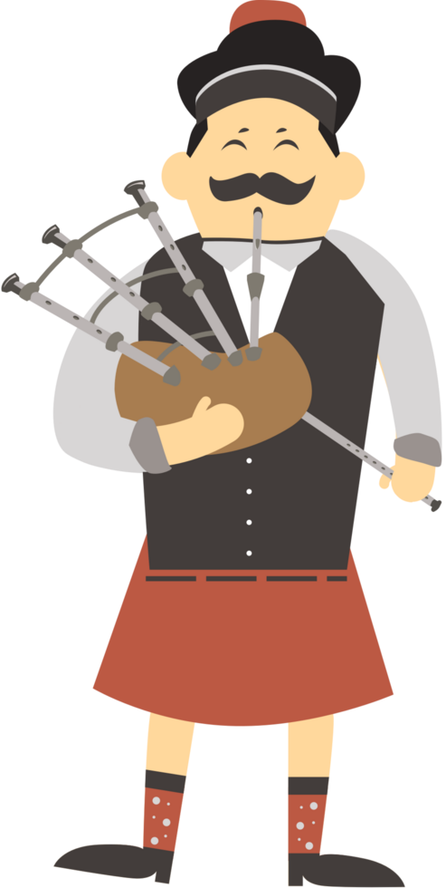Bagpipes musician vector