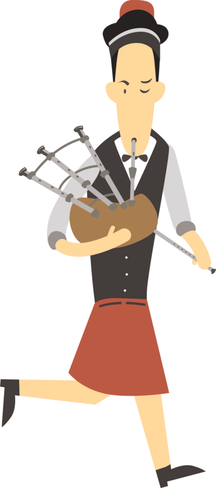 Bagpipes musician vector