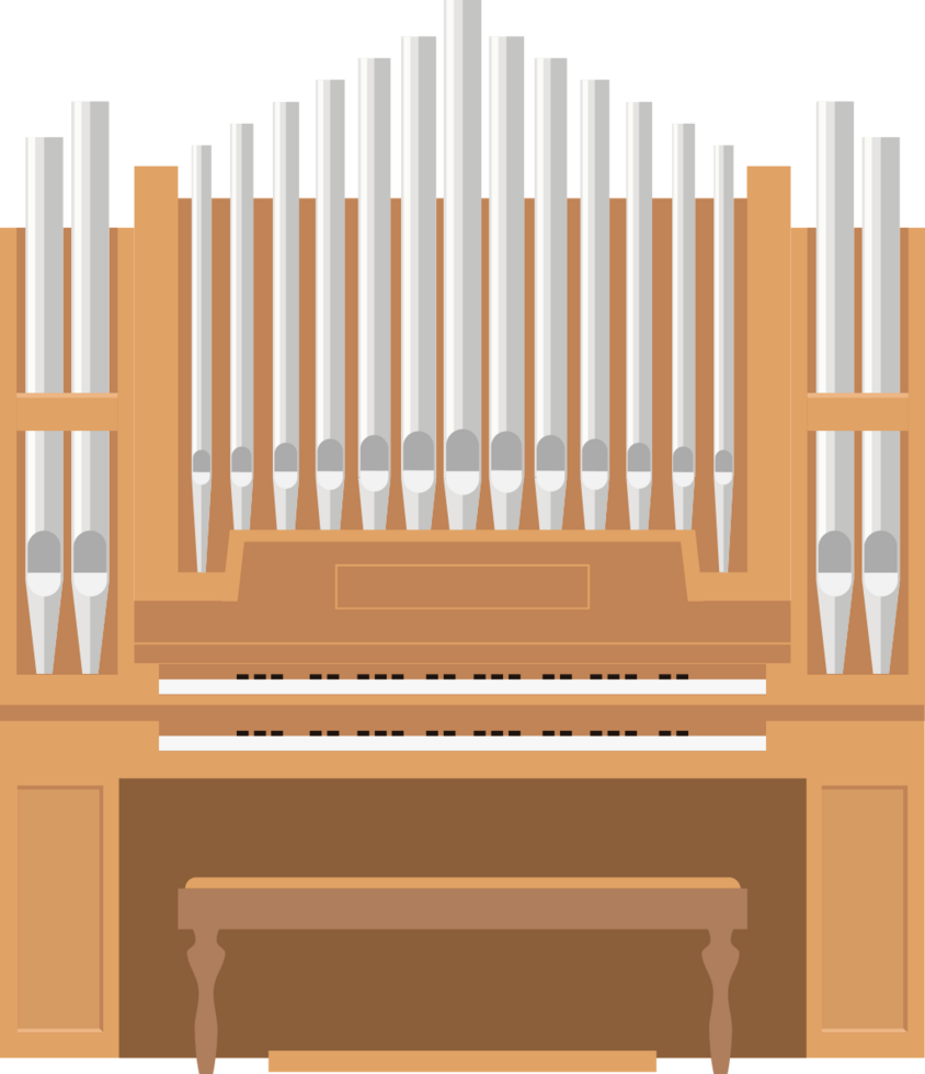 Pipe organ vector