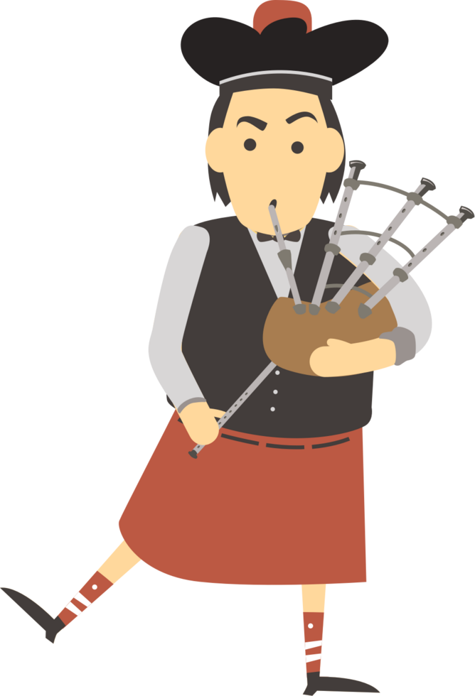 Bagpipes musician vector
