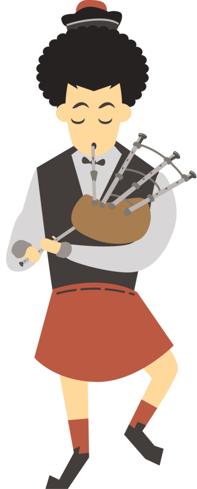 Bagpipes musician vector