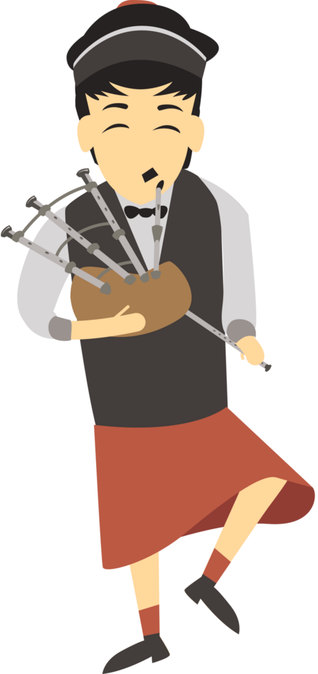 Bagpipes musician vector