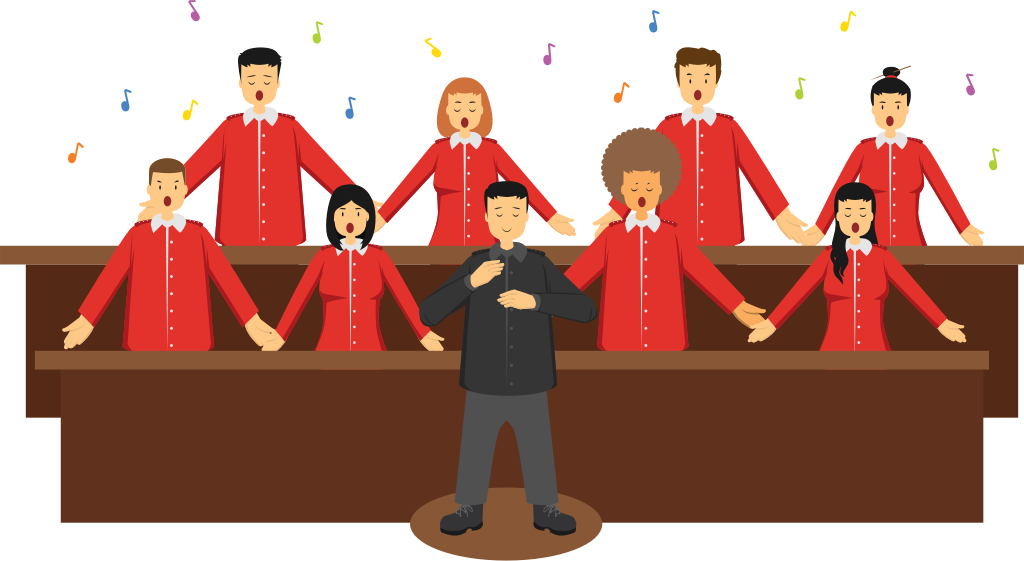 Choir group vector