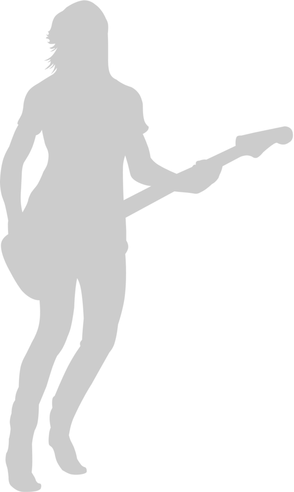 Music player bassist vector