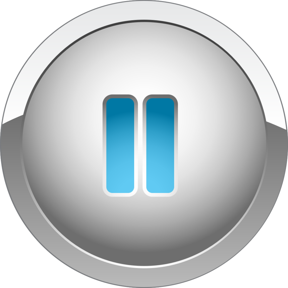 Music button pause vector
